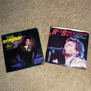 Rick Springfield 7” 45 RPM Records- LOOK AT DESCRIPTION